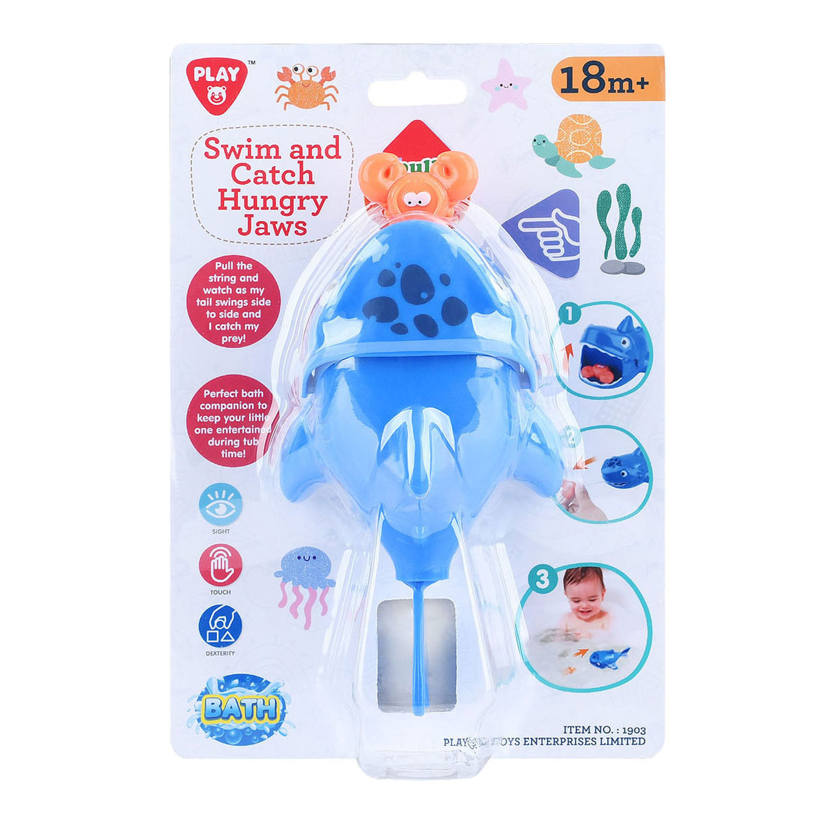 Les jouets de bain Playgo attrapent et nagent le requin affamé - 2 pcs.