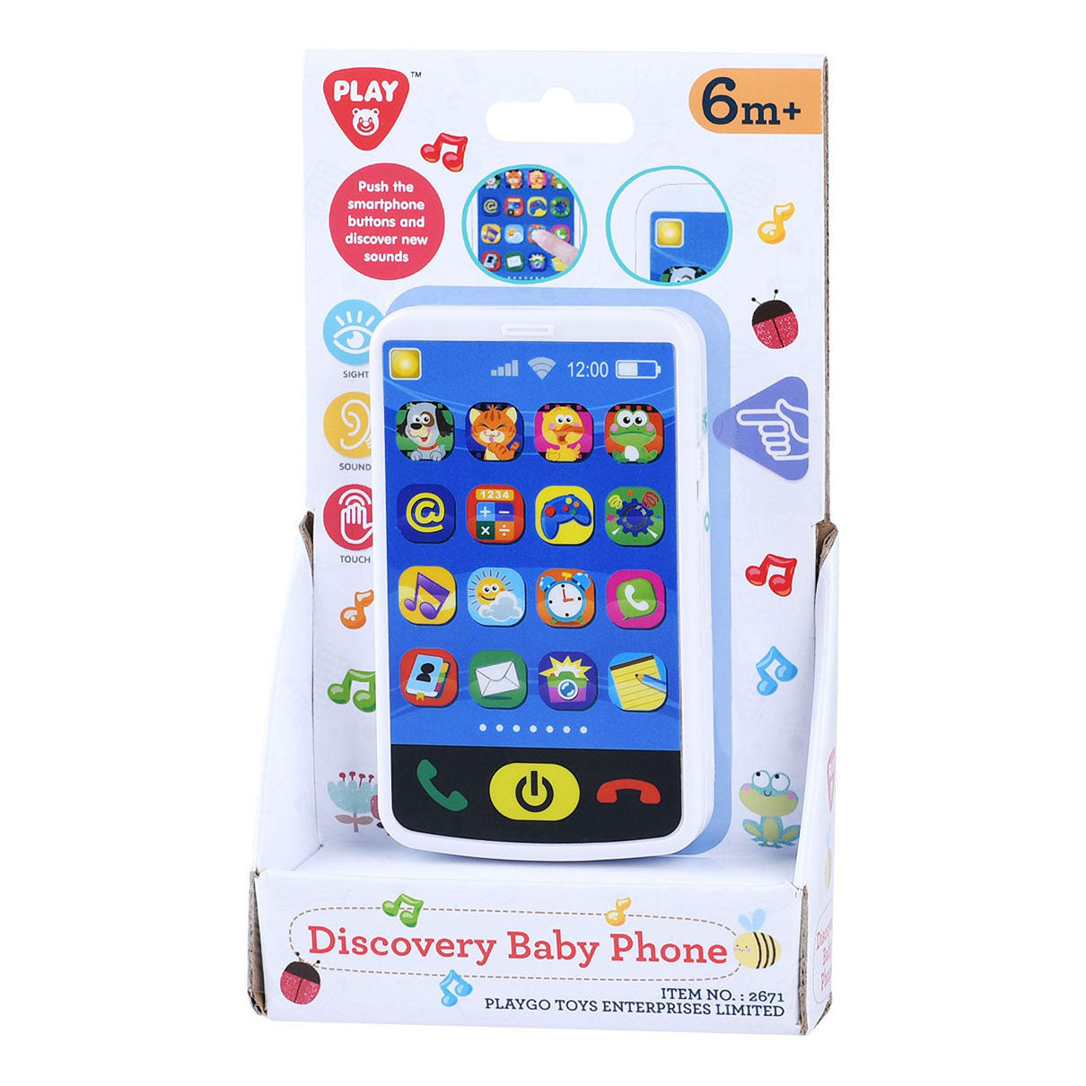 Jouet smartphone Playgo pour bébé avec son et lumière pour les enfants.
