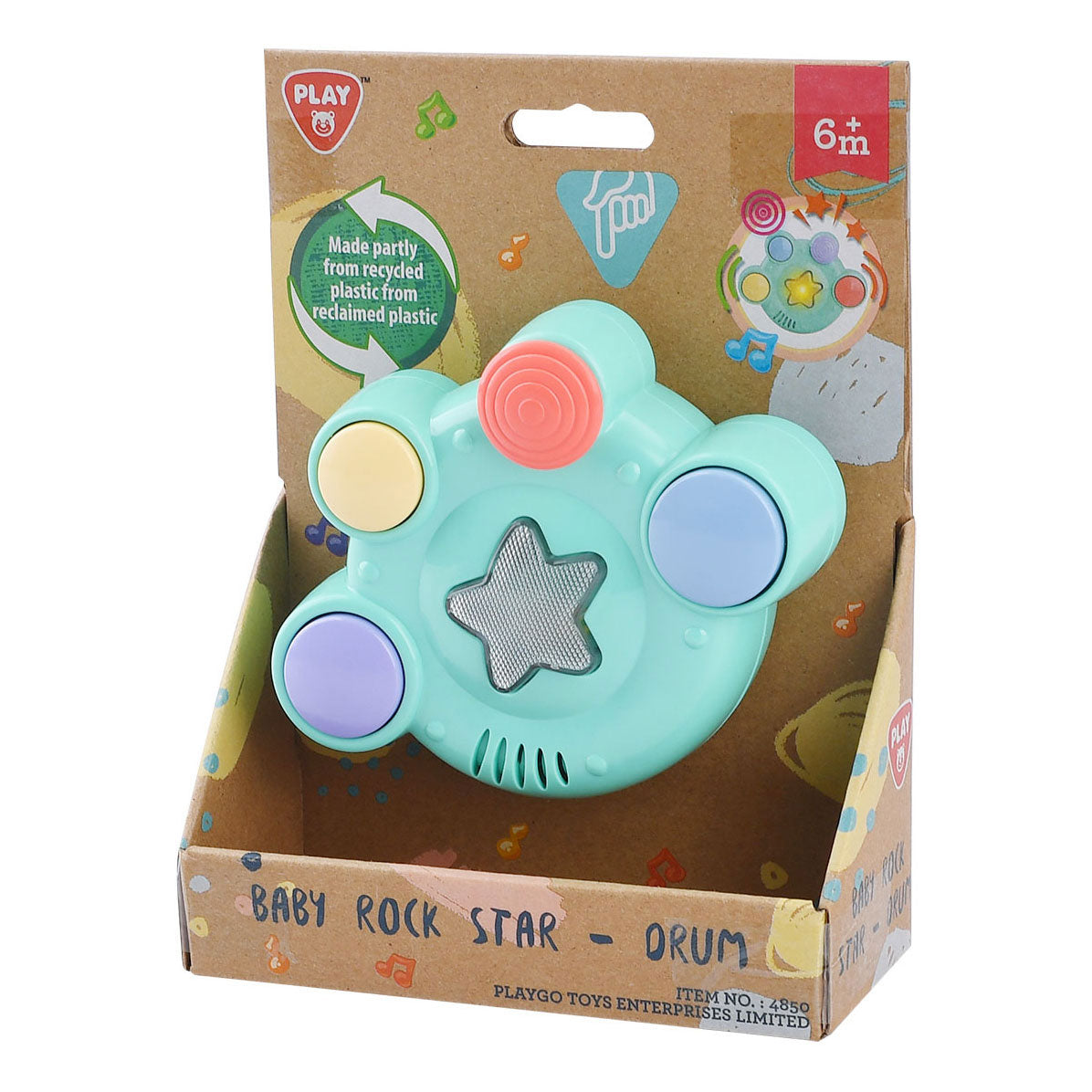 Playgo bébé rock star tambour pastel