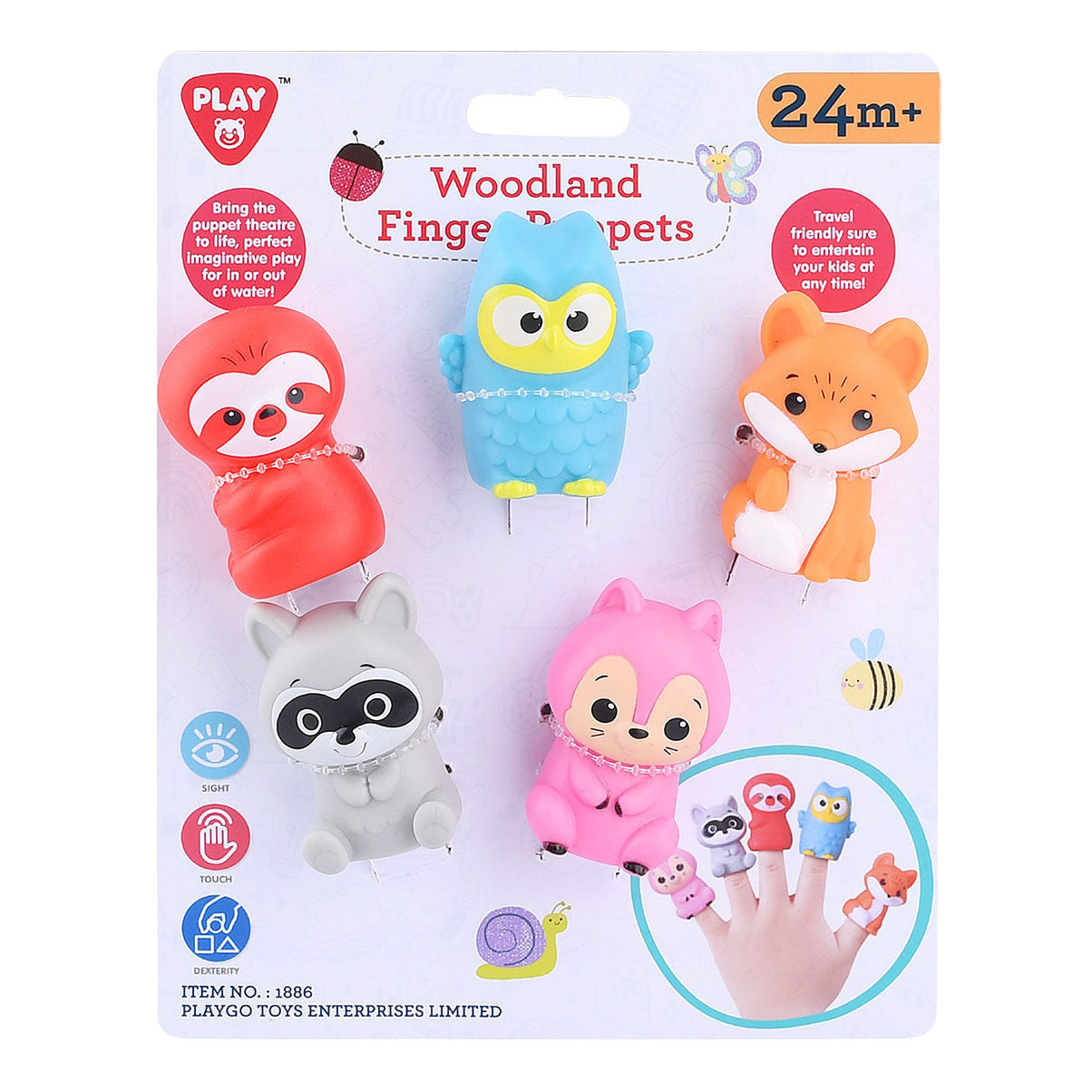 Playgo marionnettes à doigt animaux de la forêt - 5 pcs.