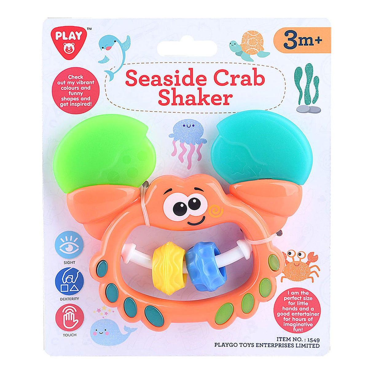 Playgo hochet crabe orange