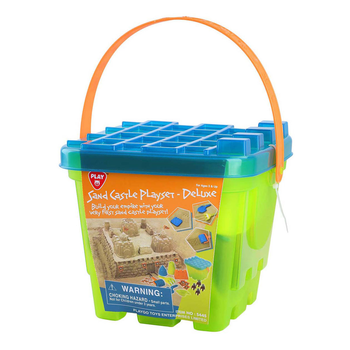 Playgo ensemble de plage château avec accessoires, 21 pièces.