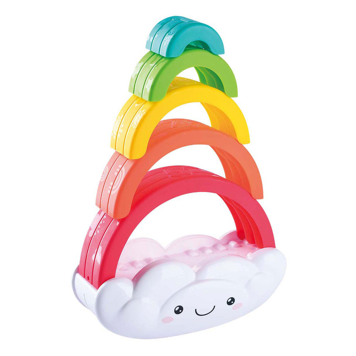 Tour d'empilage arc-en-ciel Playgo - 6 pcs.