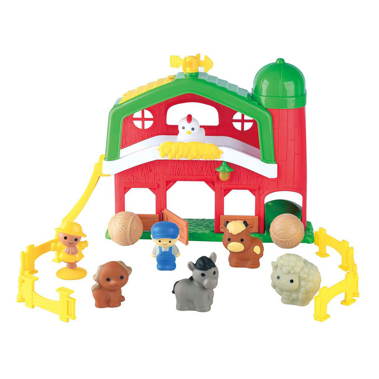 Ensemble de jeu Ferme Playgo avec animaux - 17 pièces.