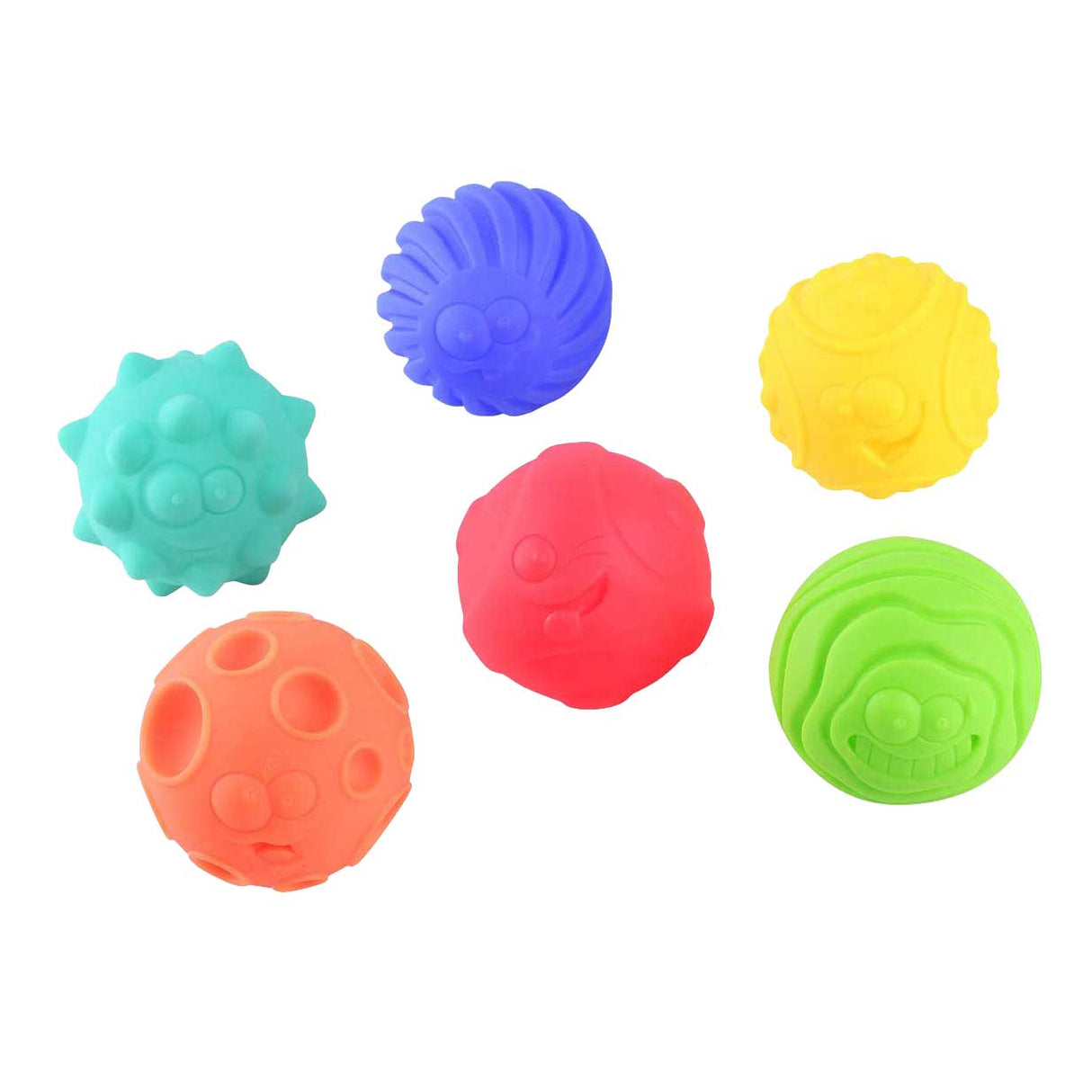 Balles de jeu sensorielles Playgo - balles texturées colorées 6 pièces.
