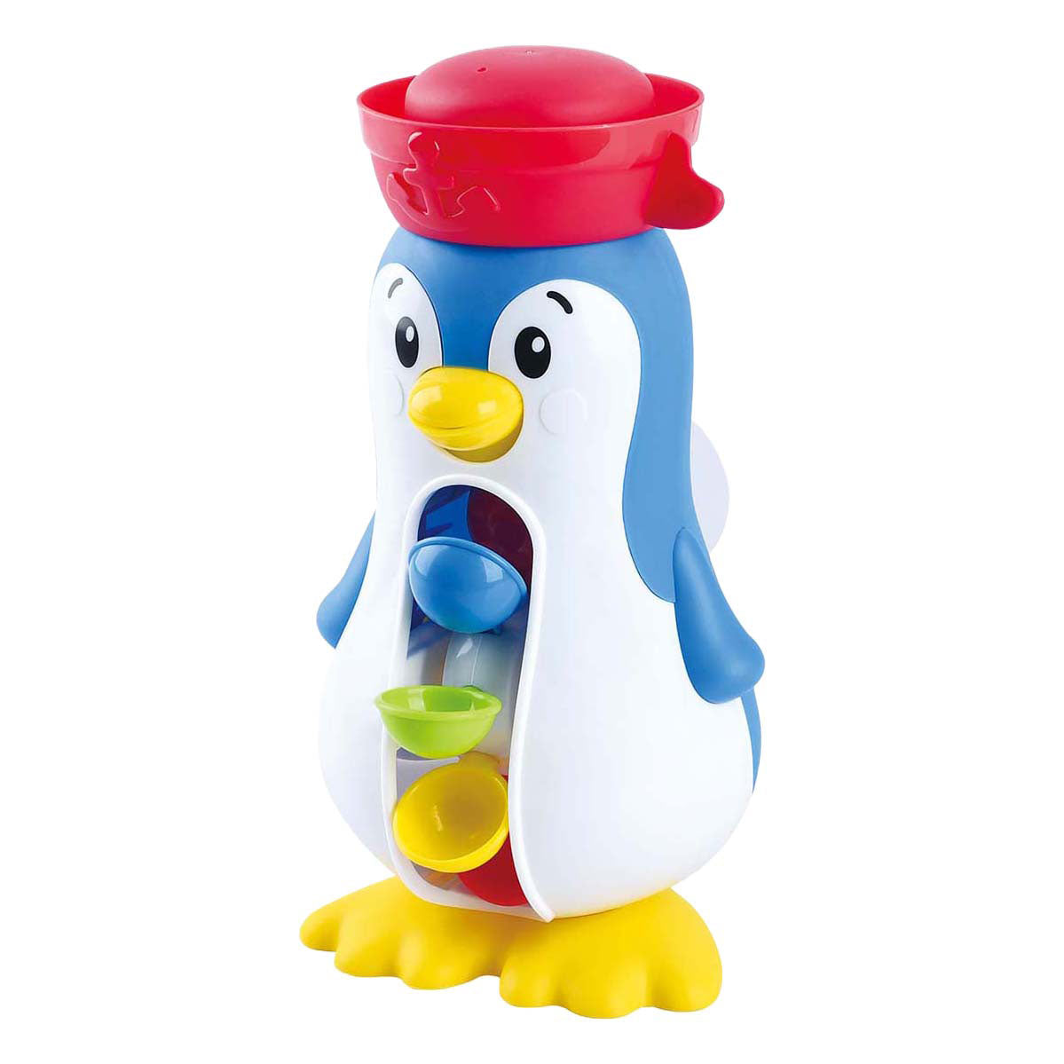 Playgo badspeelgoed spetterende pinguïn watermolen