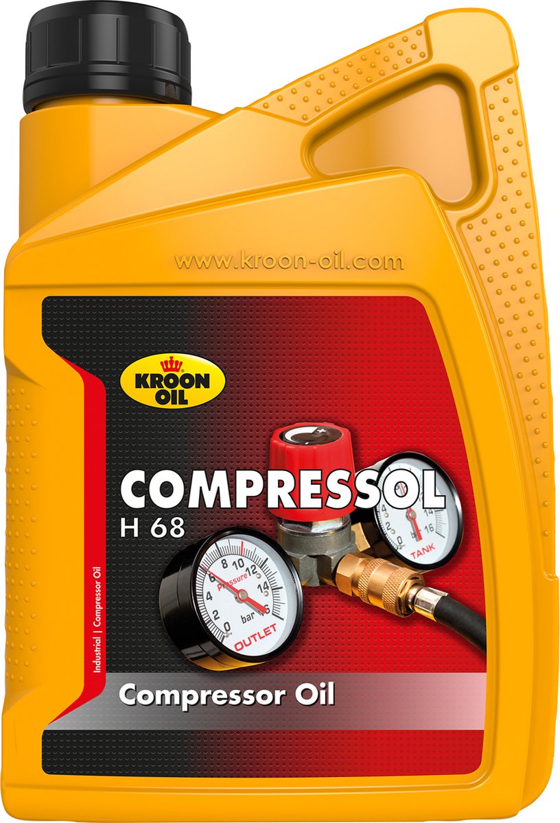 Kroon-oil compressol h 68 - huile pour compresseur - haute stabilité à l'oxydation - 1 litre - transparent