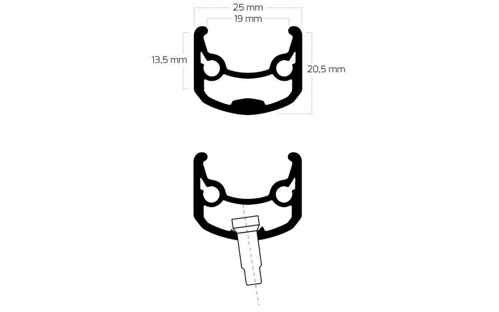 Shimano Roue avant 26 559x19c Ryde Andra 30 Rim avec centre FH -M525 pour 6 boulons Disque de frein - noir