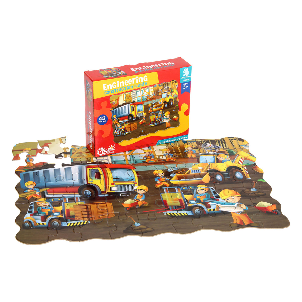 Puzzle de sol sur la construction 45e.