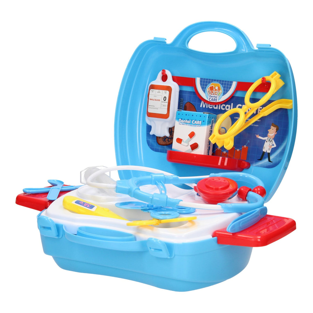 Coffret de médecin en coffret de jeu, 19 pièces.