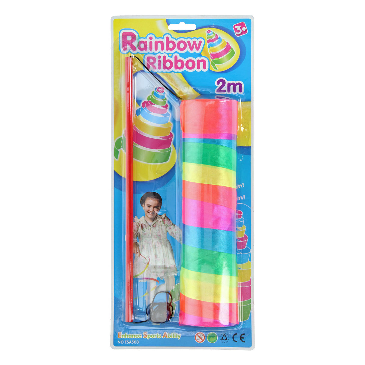 Ruban de danse arc-en-ciel, 2m.