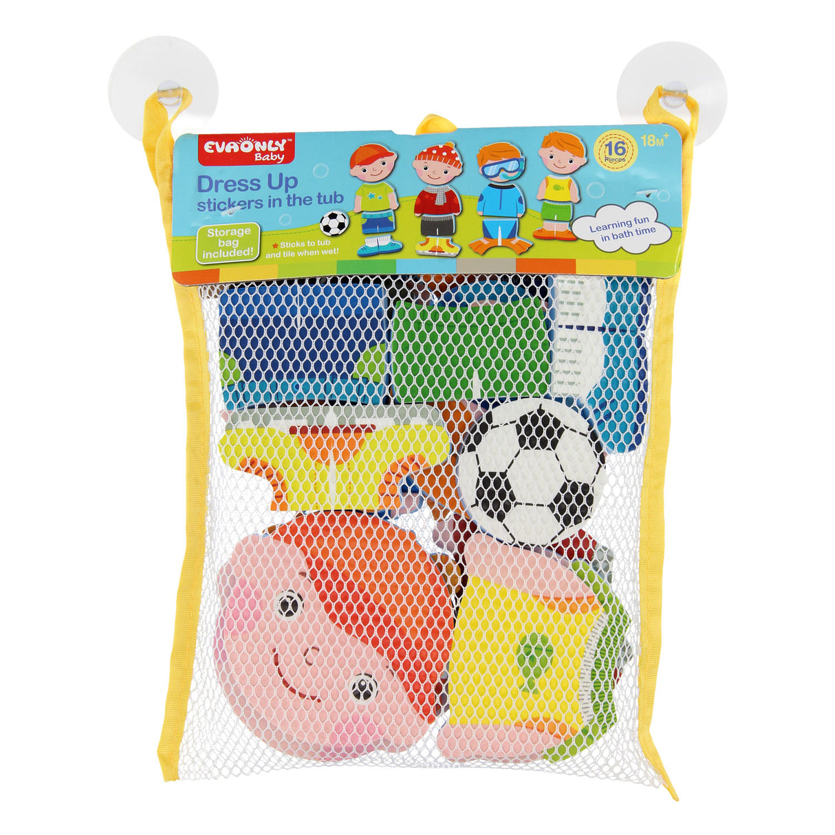 Autocollants de mousse de bain Dress Up Boys 16pcs.