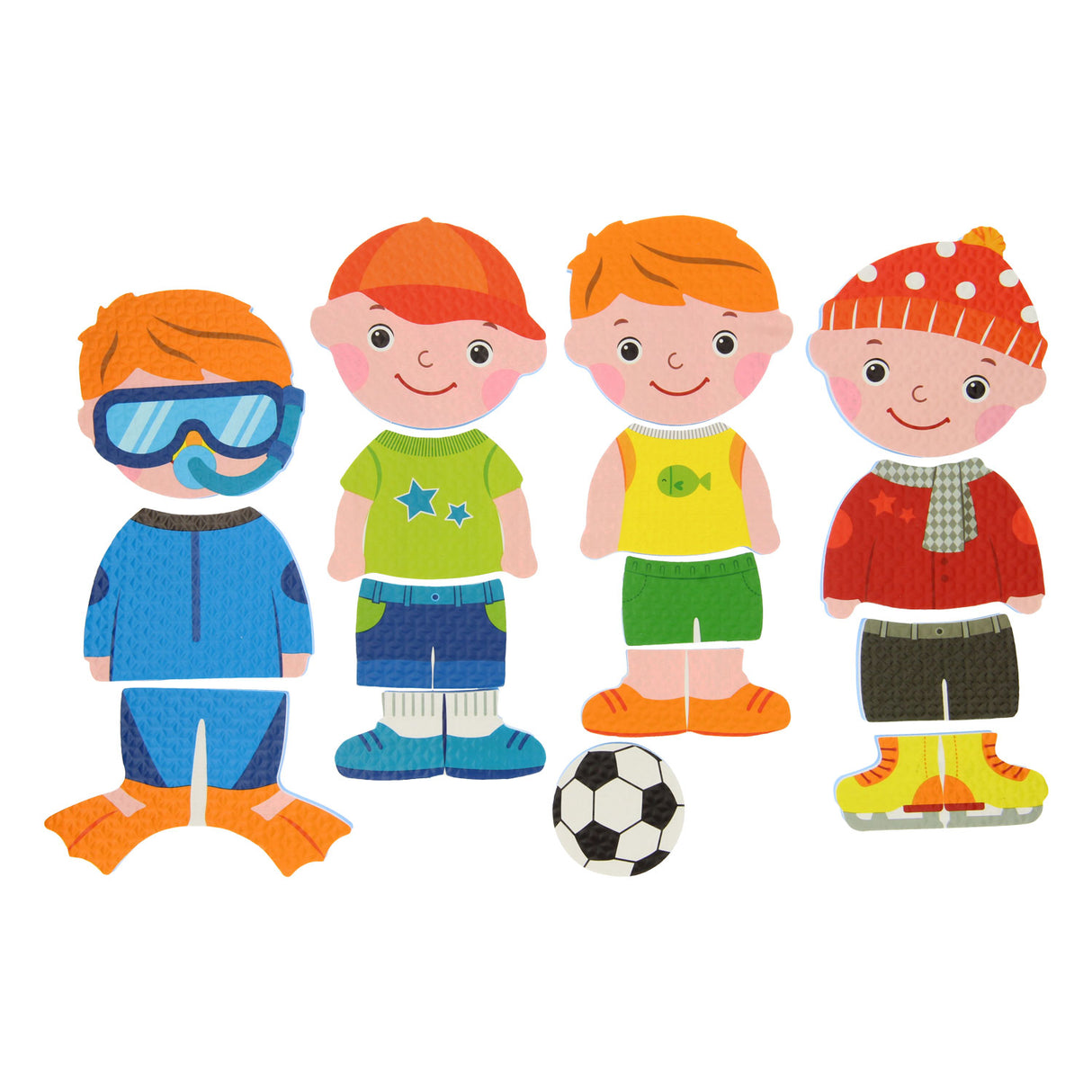 Autocollants de mousse de bain Dress Up Boys 16pcs.