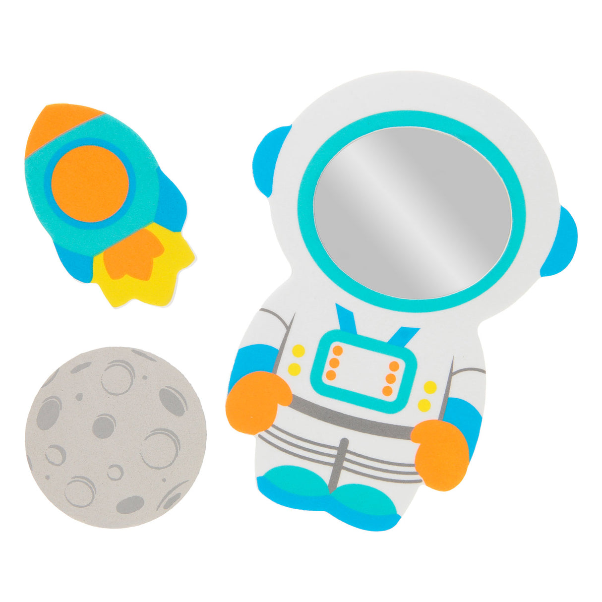 Miroir de bain moussant astronaute