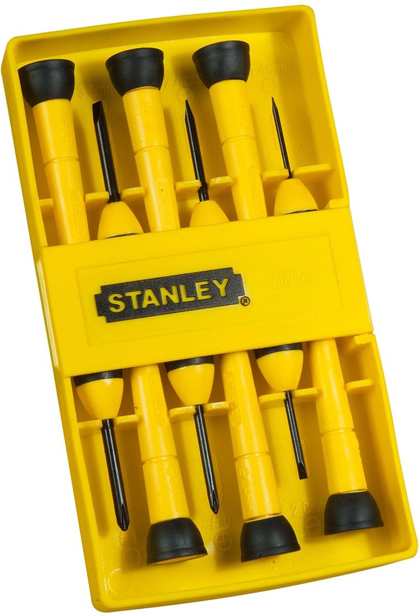 Tournevis à poignée coussinée Stanley 6 pièces - jeu - instrument