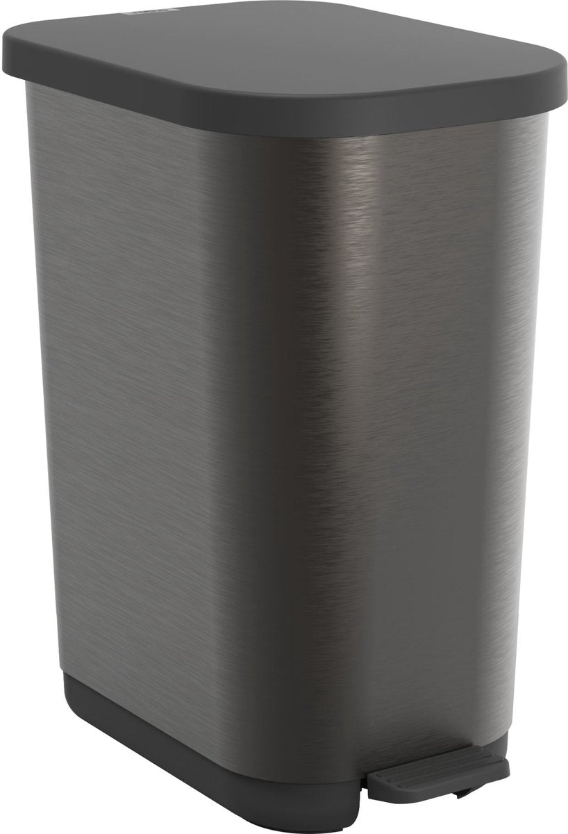 Rotho poubelle à pédale ribo 35l noir