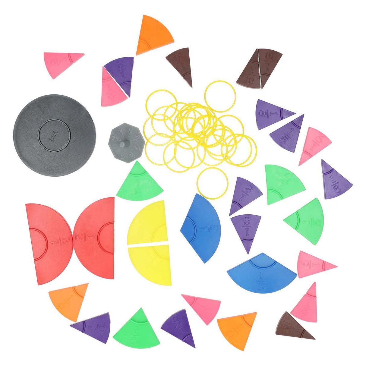 Jeu de cercle de fractions de pêche Albatros, 72 pcs.