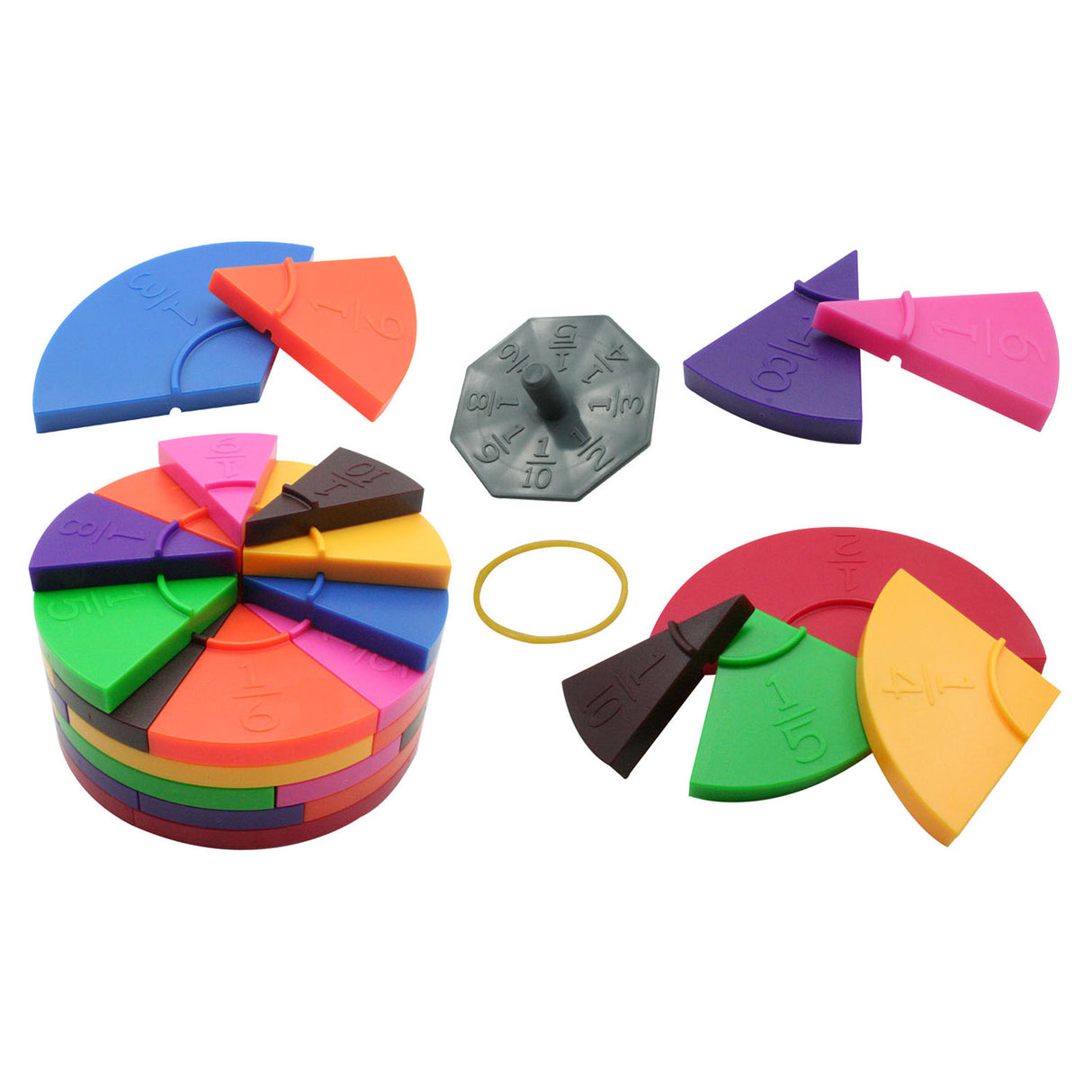 Jeu de cercle de fractions de pêche Albatros, 72 pcs.