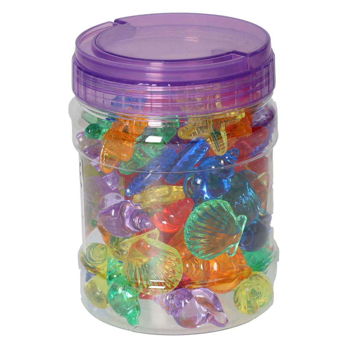 Figurines coquillages transparents - 72 pcs