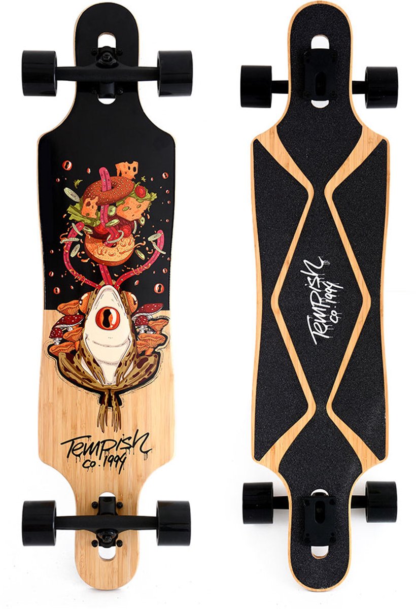 Tempish frogman drop-through longboard - 38 pouces (96 cm) - planche de débutant stable et confortable