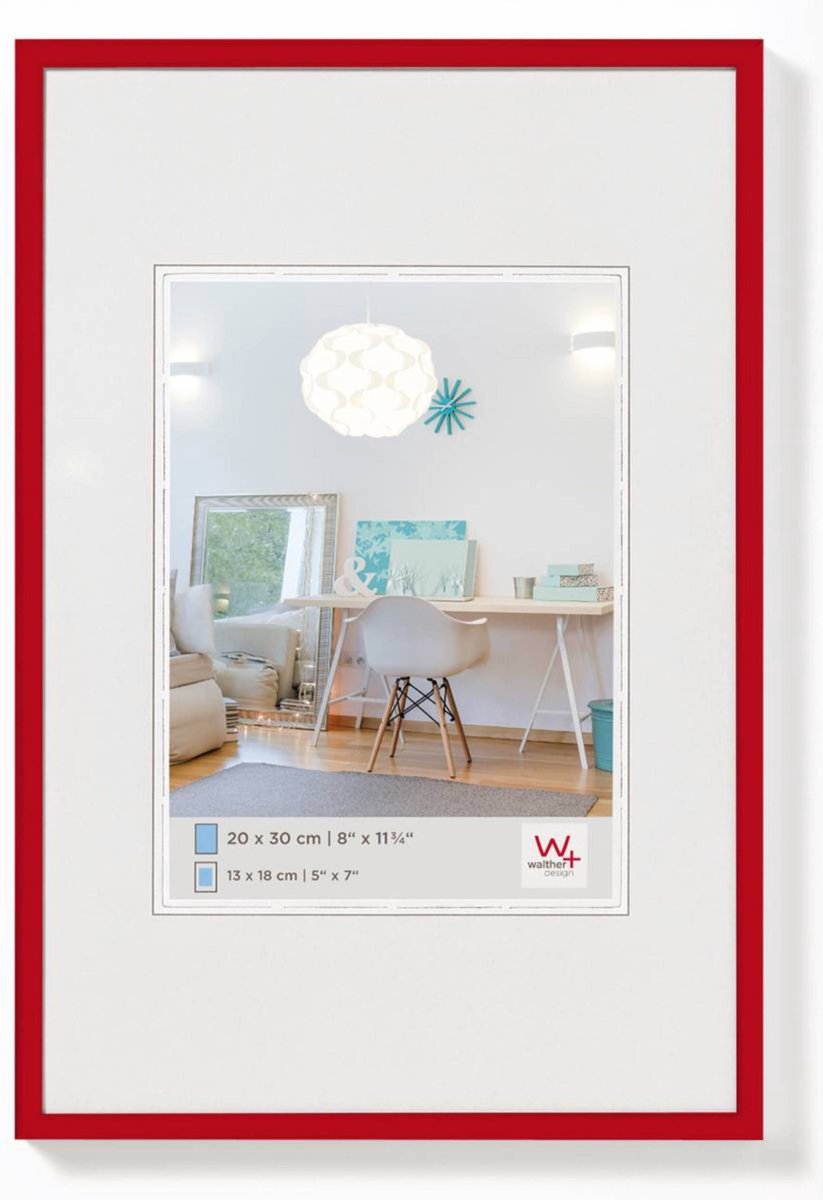 Walther new lifestyle - cadre en plastique - format photo 20x30 cm - rouge