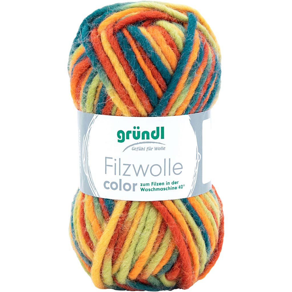 Fil de laine, multicolore, 50 gr 1 pelote