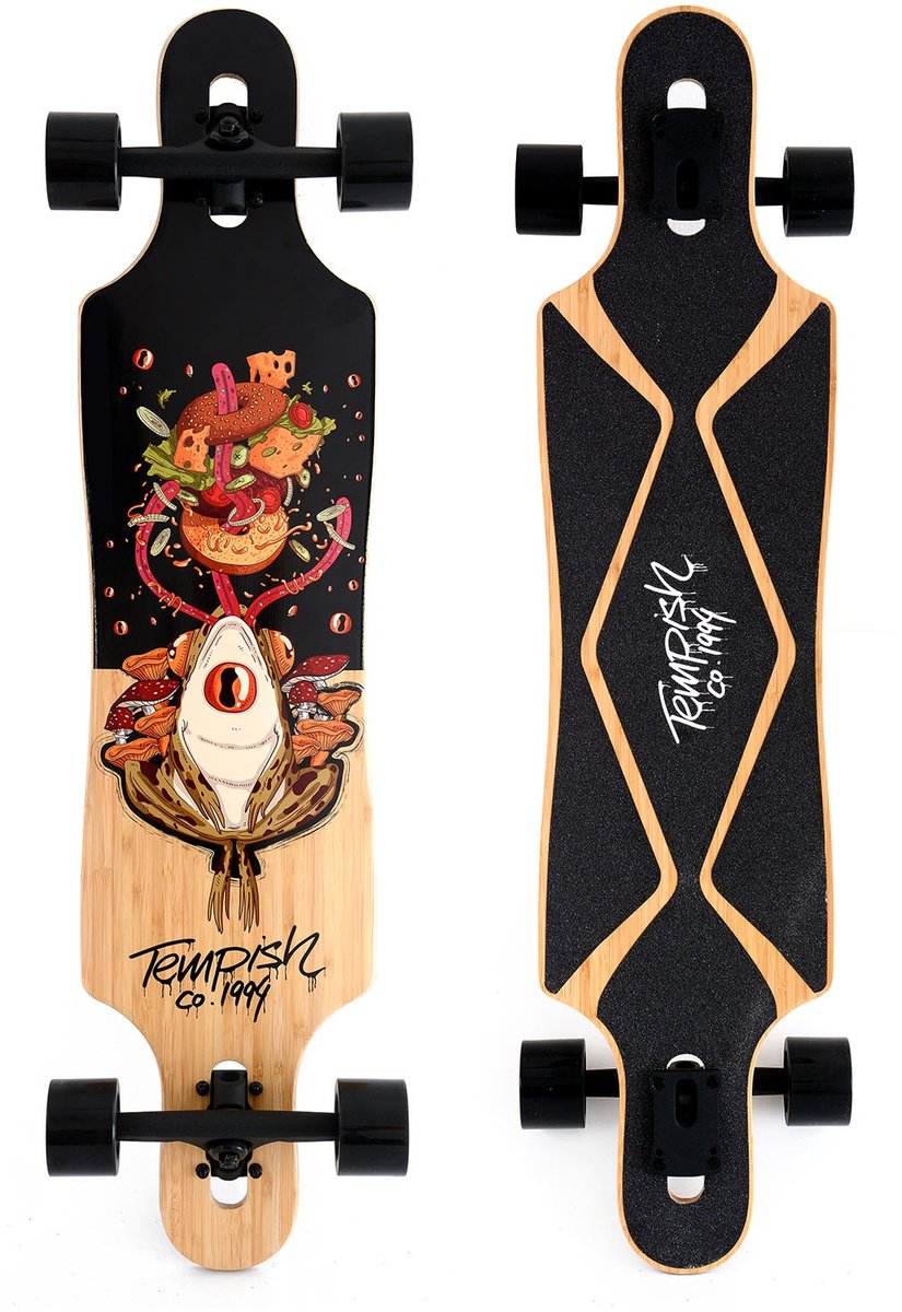 Tempish frogman drop-through longboard - 38 pouces (96 cm) - planche de débutant stable et confortable