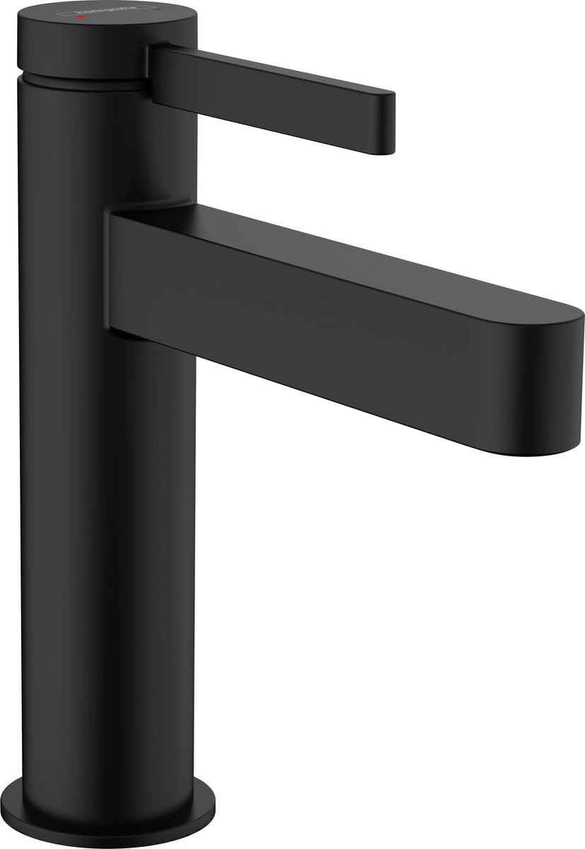 Hansgrohe finoris - mitigeur de lavabo - commande monocommande - avec garniture de vidage - 110 mm - noir mat
