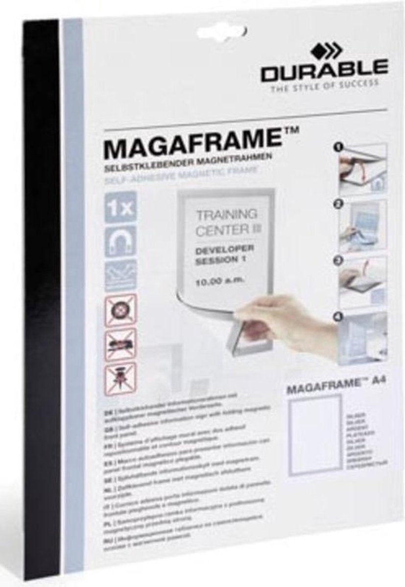 Duraframe durable a4 argent | dans un étui suspendu