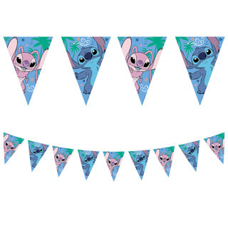 Guirlande de drapeaux en papier Stitch Angel