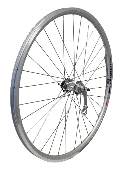 Kgs Roue arrière 28 pouces (622) jante en aluminium argent moyeu de frein velamos