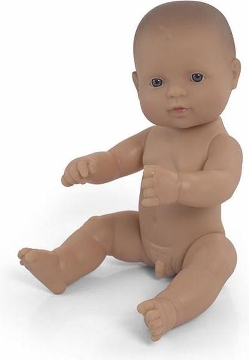 Poupée bébé Miniland - Garçon européen 32cm - au parfum vanille - imperméable - 10 mois