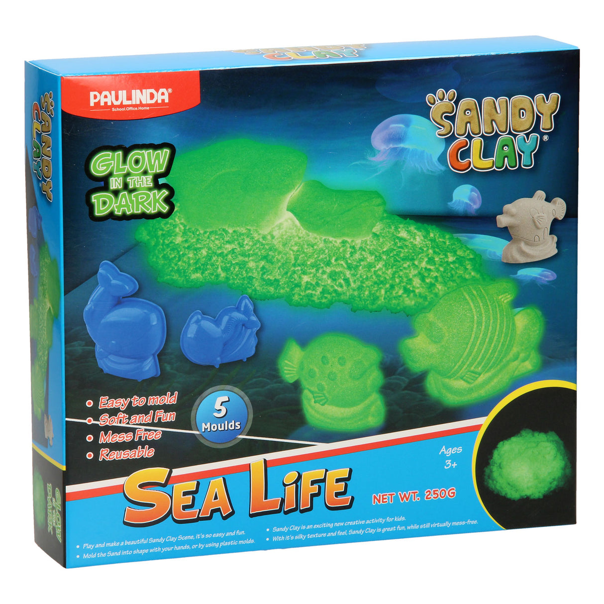 Paulinda Play Sand Glow in the Dark Monde sous-marin