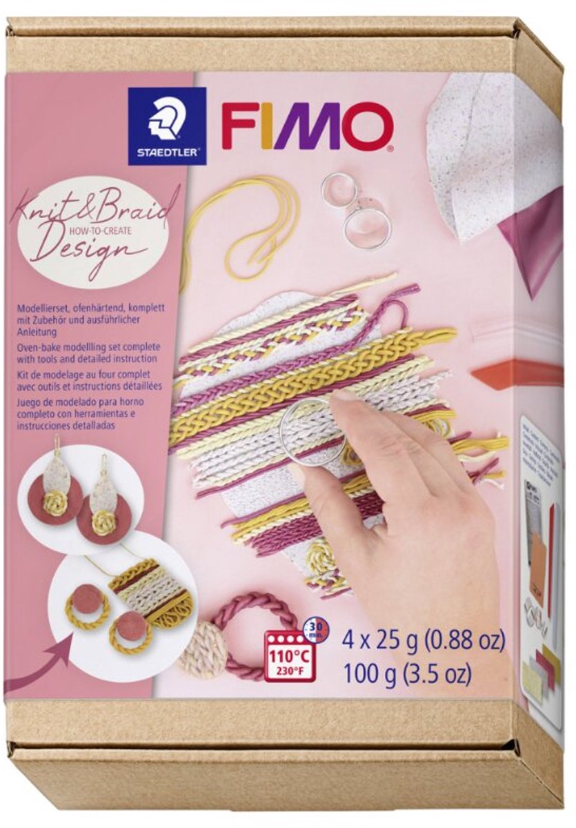 Fimo comment créer un ensemble « conception de tresse en tricot »