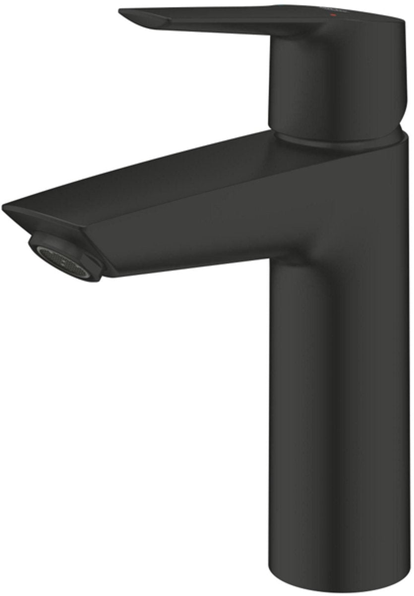 Robinet pour lavabo Grohe start - économie d'eau - bec moyen - avec vidage push-open - noir mat