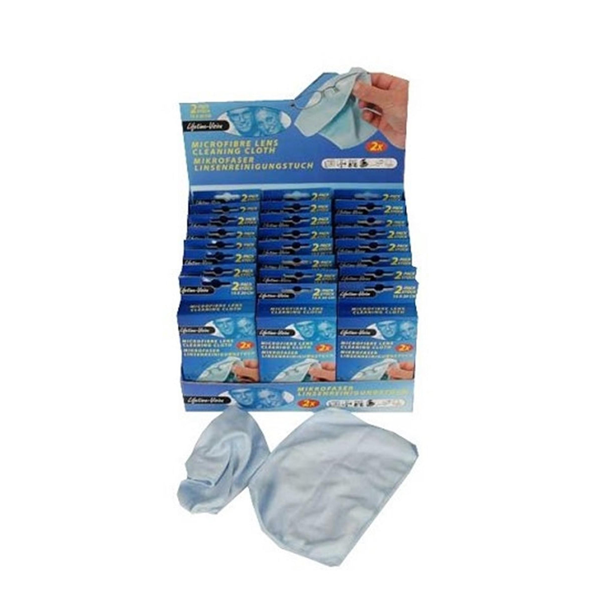 Lifetime touch of beauty chiffon de nettoyage pour lunettes microfibre 2 pièces 15x20cm