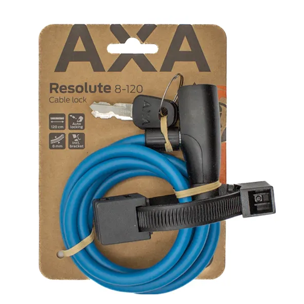 Axa câble antivol résolu 8-120 - bleu