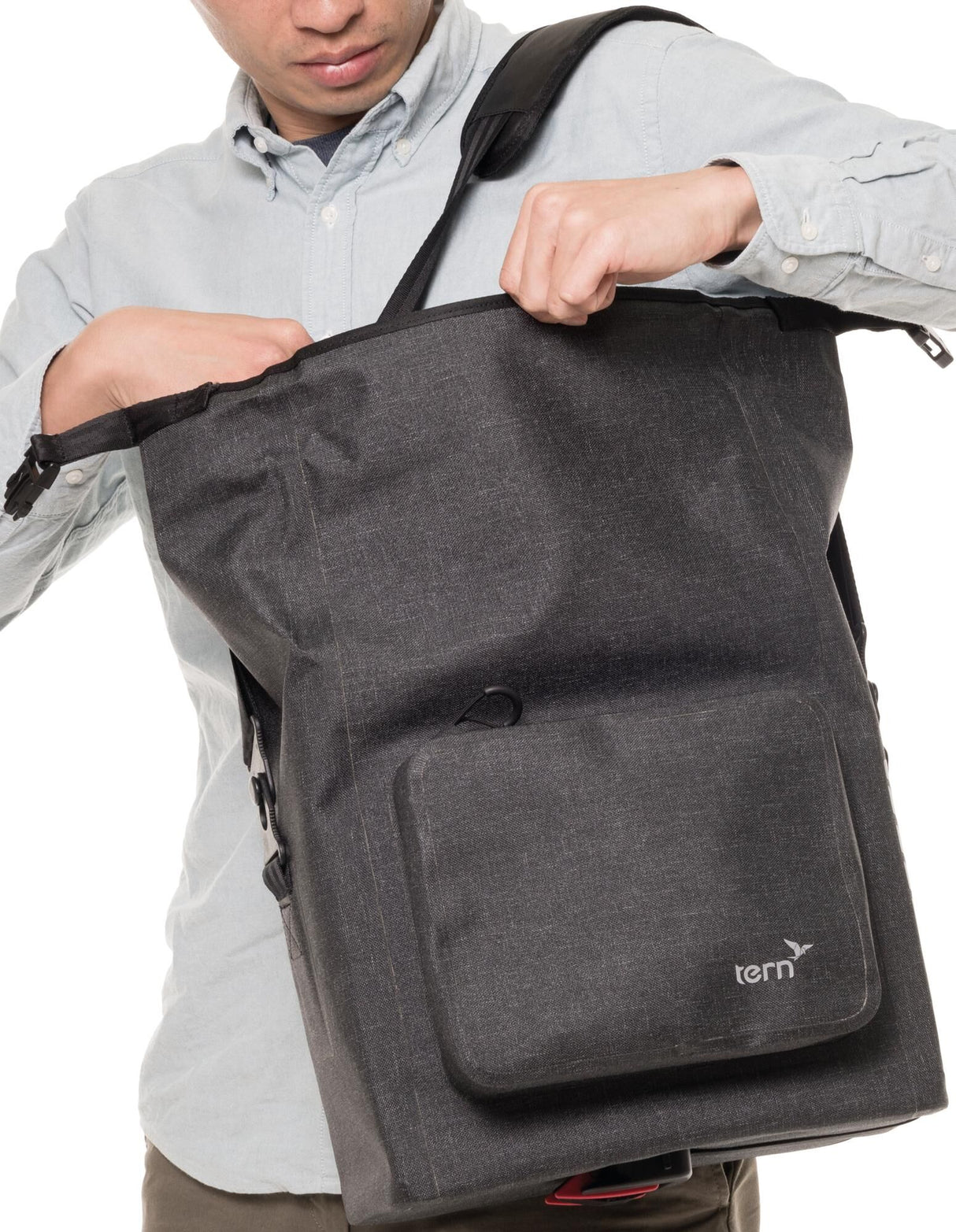 Sac porte-bagages Tern Sac de marchandises sèches Sac de coffre Sac de marchandises sèches tweed noir