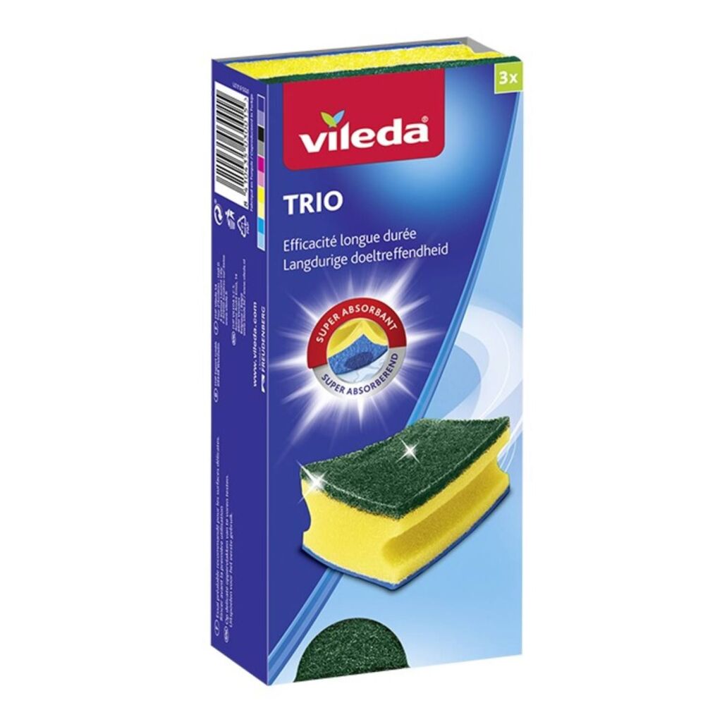 Vileda Vileda Éponge à Récurer 3 Pièces