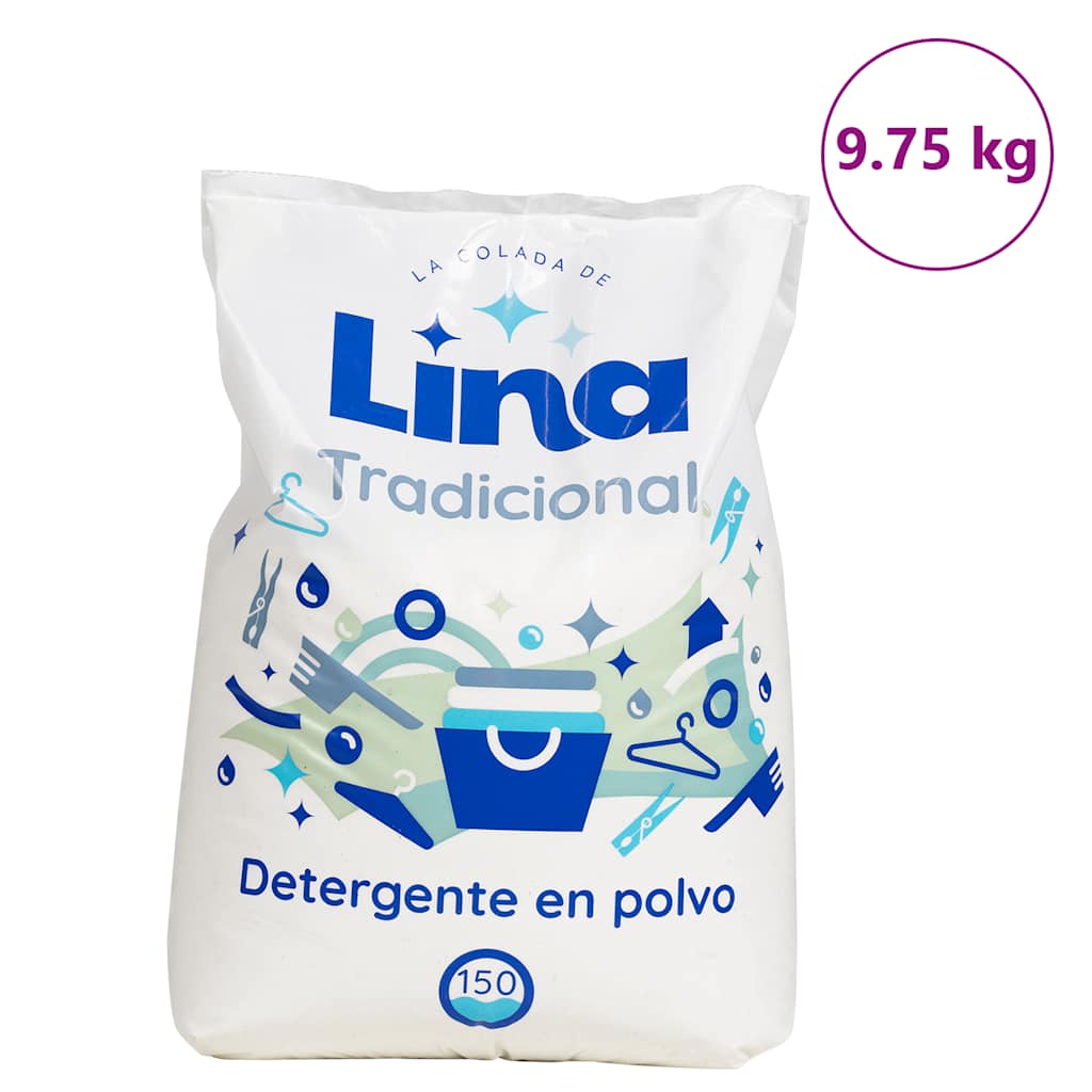 VidaXL lessive en poudre pour 150 lavages 9,75 kg blanc