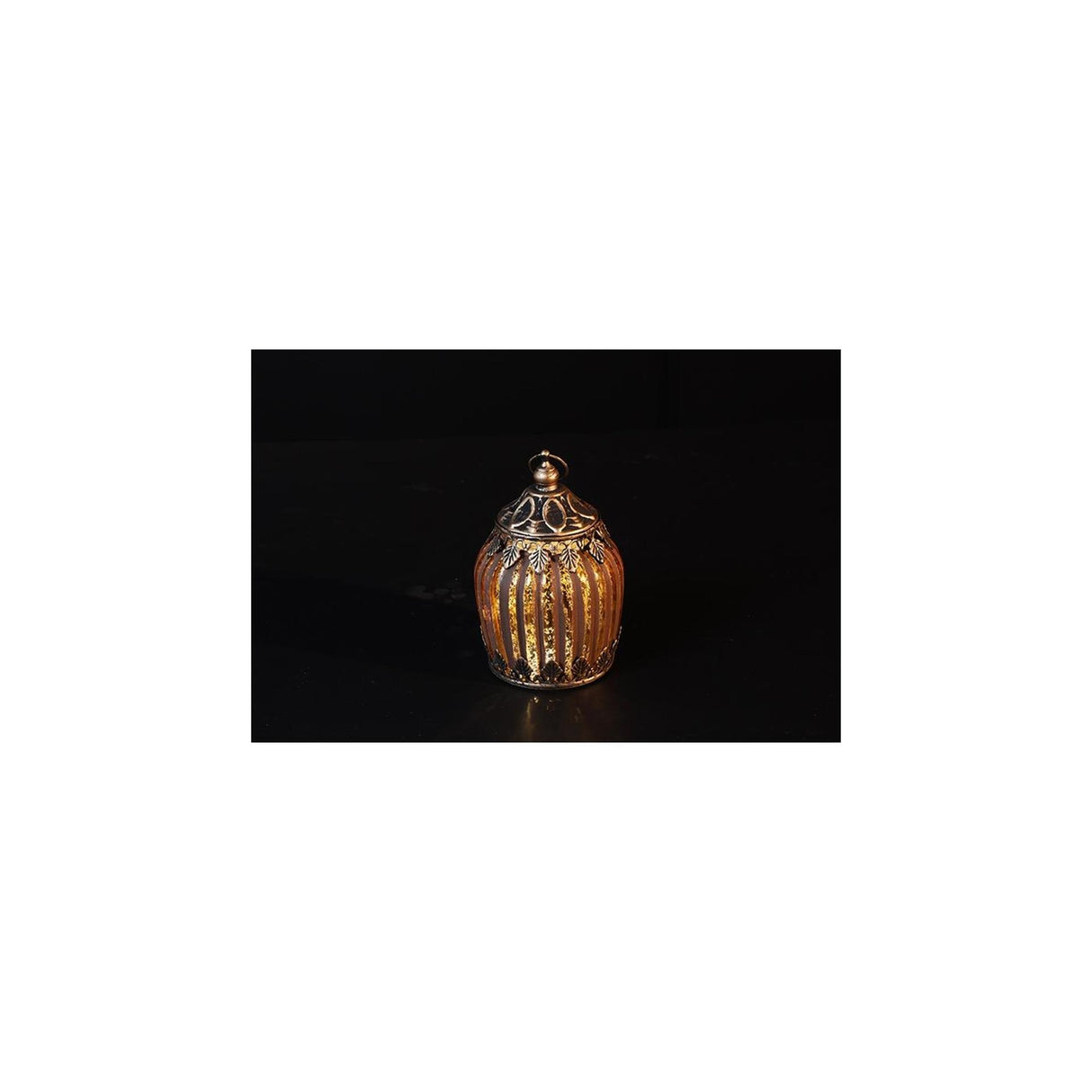 Country field countryfield tafellamp led santos brons glas ø8x13cm met timer 2xaaa