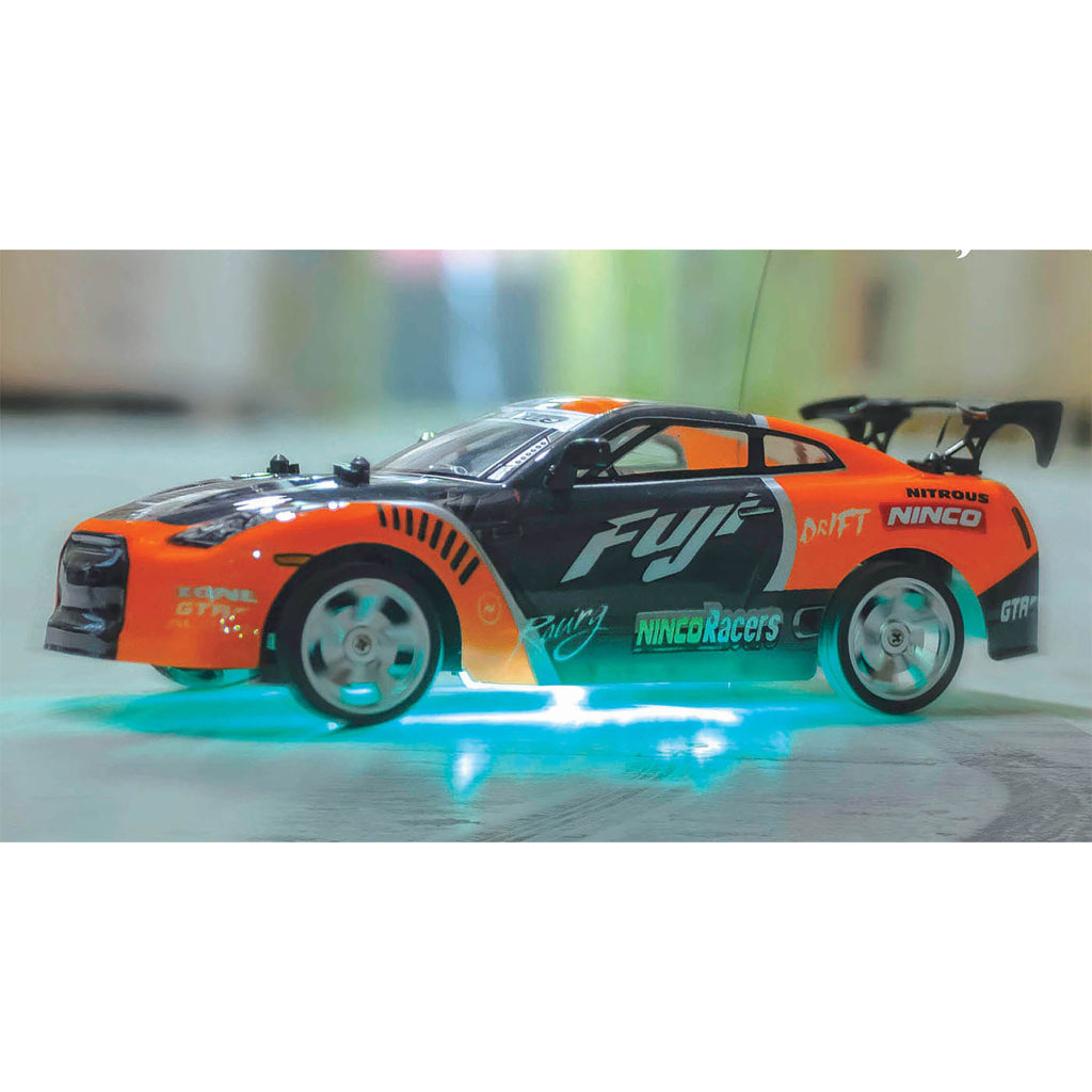 Ninco Ninco RC Fuji Drift Car + Lumière 1:18 Orange Noir