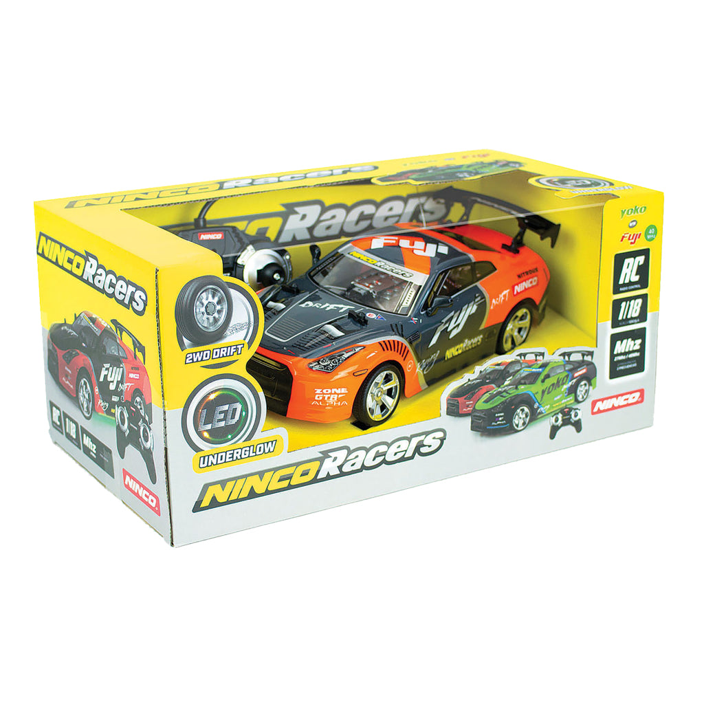 Ninco Ninco RC Fuji Drift Car + Lumière 1:18 Orange Noir