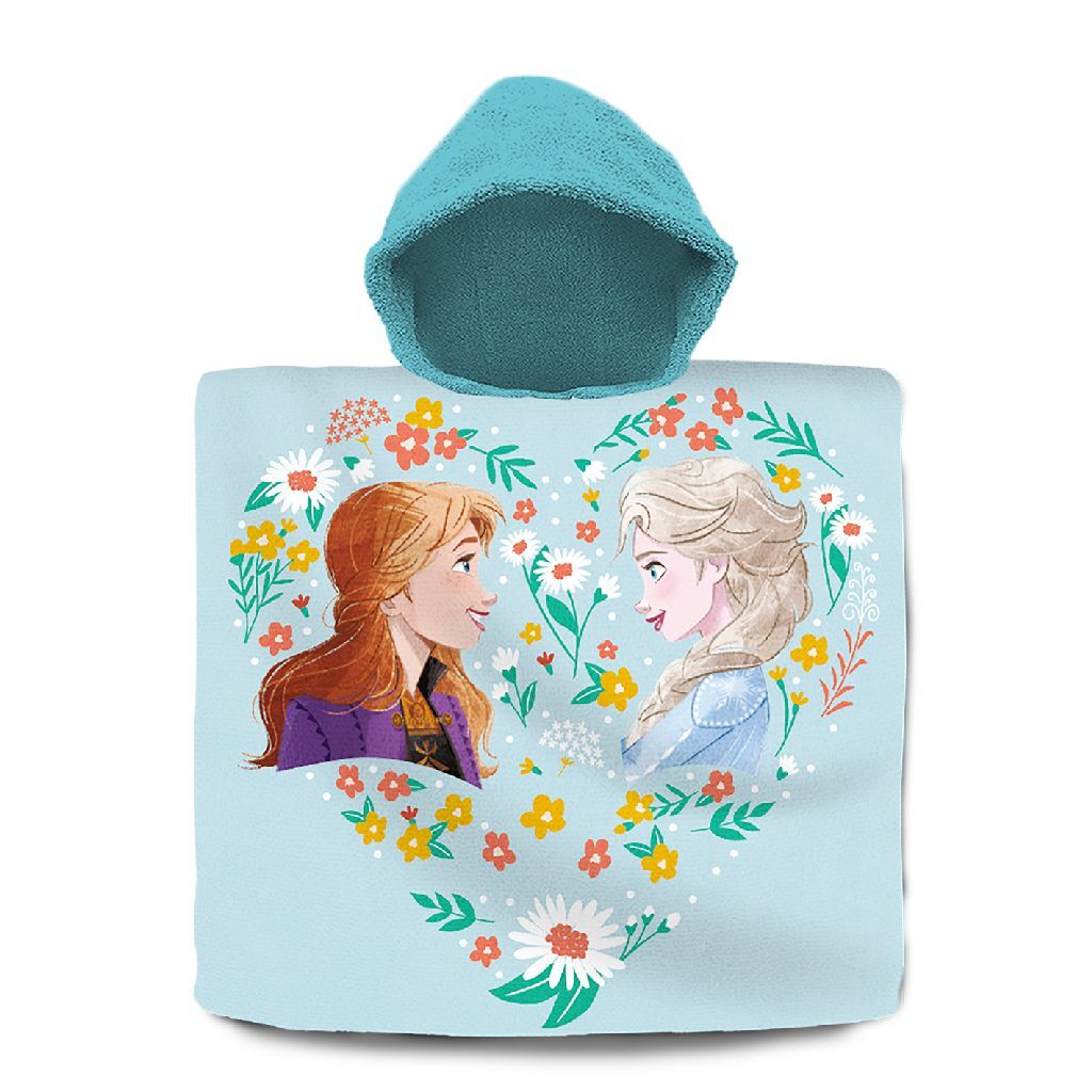 Poncho de bain Disney La Reine des Neiges 60x120 cm coton