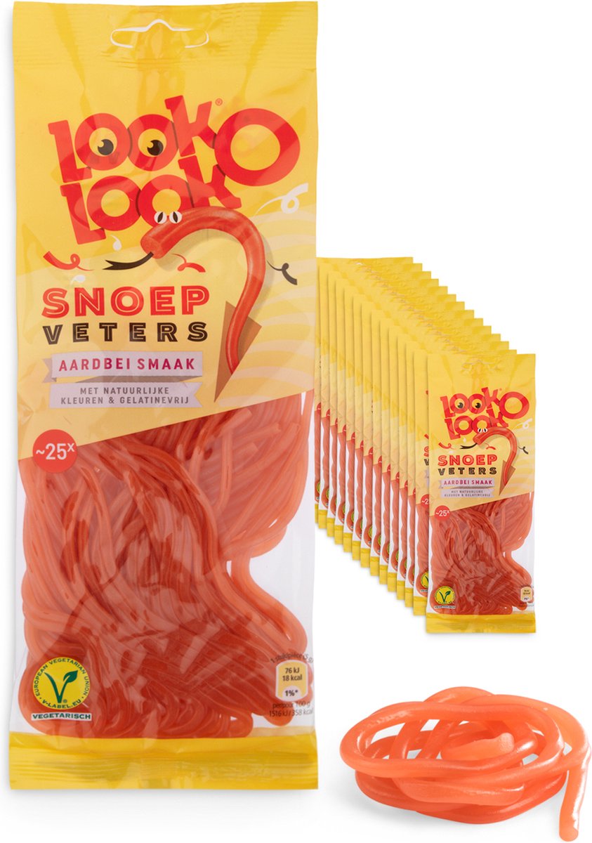 Look o look look-o-look lacets bonbons fraise (14x125gr)