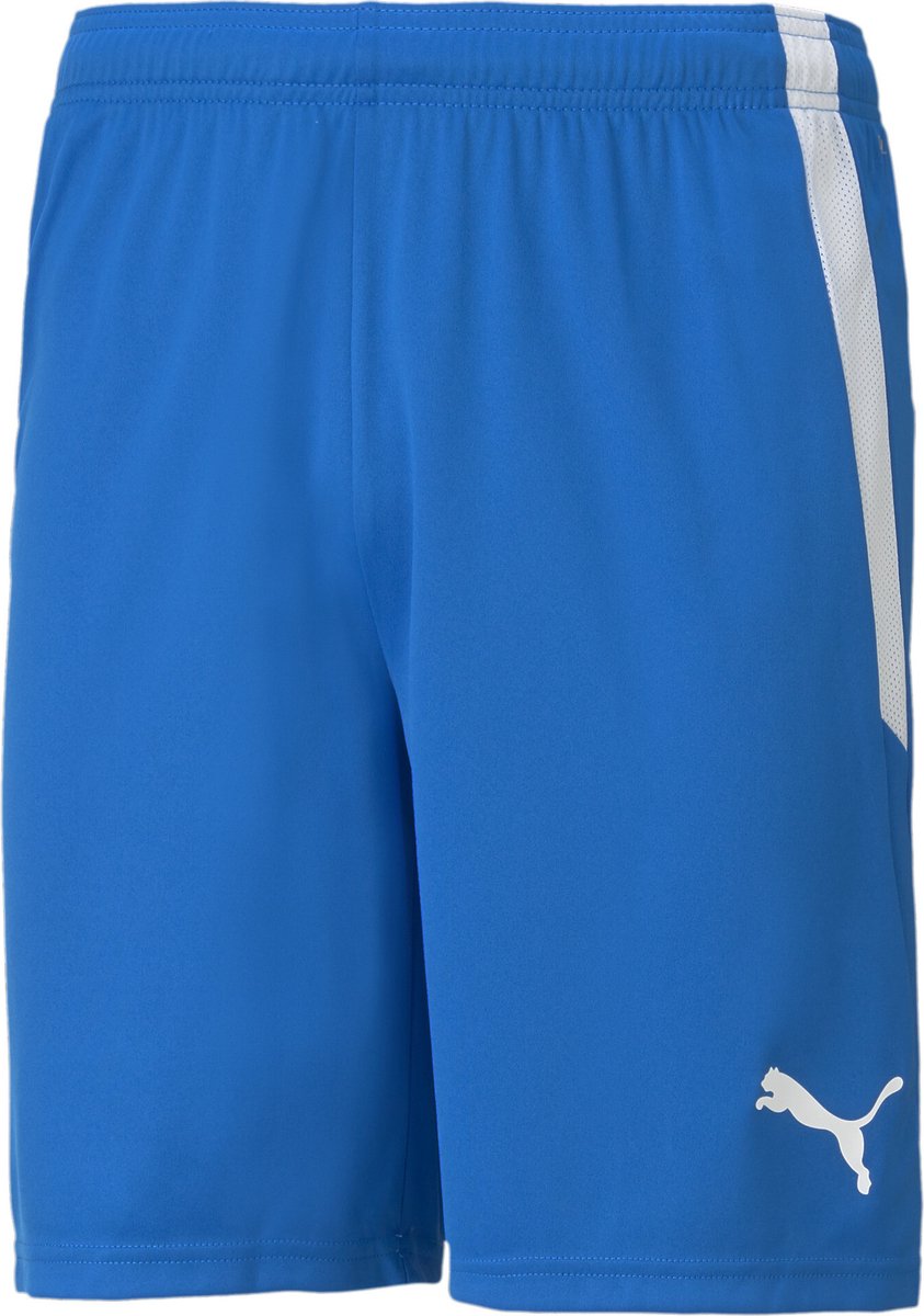 Puma teamliga shorts pantalon de sport pour hommes - limonade bleu électrique - blanc