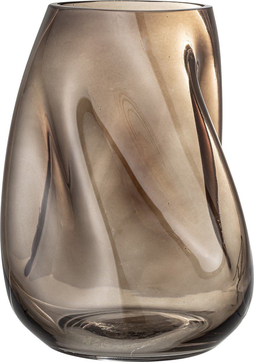Bloomingville - vase vague - verre marron - h 26 cm x l 19 cm