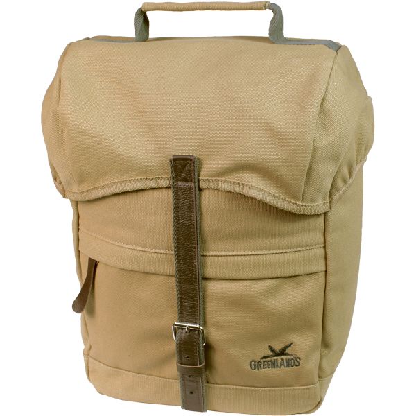 Sacoche de vélo simple Greenlands voyage en toile 20 litres 30 x 37 x 17 cm - camel