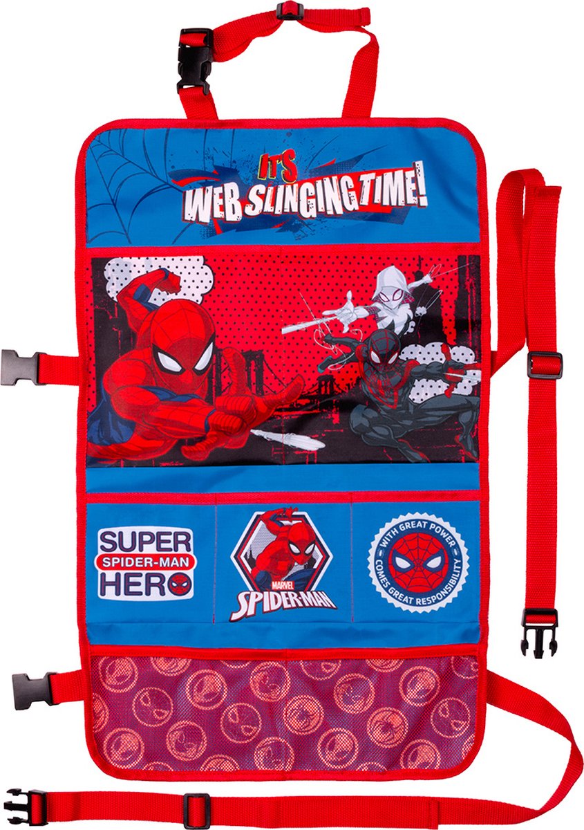 Marvel organisateur de siège de voiture spider-man junior 58 x 35 cm rouge