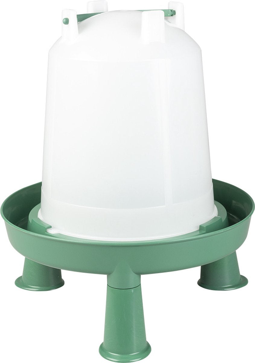 Duvo plus - silo à nourriture - poulet - cloche à boire eco vis avec pieds à poignée 7l vert - 1pc